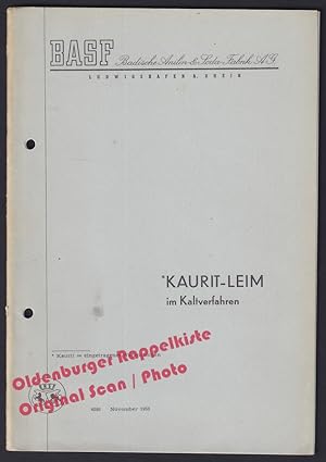 Produktmerkblatt: KAURIT - LEIM im Kaltverfahren u.a. (1953) - BASF (Hrsg)