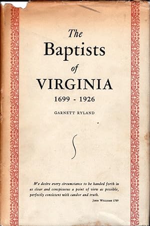 The Baptists of Virginia 1699-1926