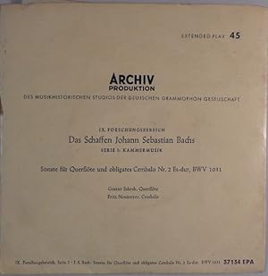Sonate Für Querflöte Und Obligates Cembalo Nr. 2 Es-dur, BWV 1031 [Vinyl, 7"-Single, 37 134 EPA].