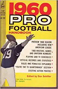 1960 Pro Football Handbook: Giant Cardinal, GC-97 (Johnny Unitas Cover, "Pro Football's Mr. Every...