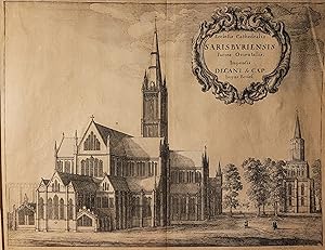 Ecclesiæ Cathedralis Sarisburiensis, Facies Orientalis [View of Salisbury Cathedral from the Sout...