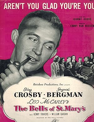 Aren't You Glad You're You - Bing Crosby Cover - Bells of St. Mary's Vintage Sheet Music