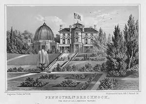 PENNOYRE,COUNTY BRECKNOCK IN SCOTLAND,Seat of Colonel L. Vaughan Watkins,1853 Steel Engraving,His...