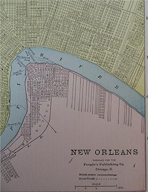 New Orleans Louisiana Mississippi River Algiers 1886-92 detailed city plan