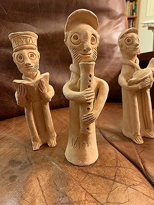 Falasha Three Beta Israel Sacred Ceramic Celebrants Handmade in Israel