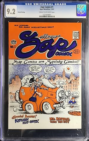 ZAP COMIX No. 1 (One) 2nd. Print (Don Donahue) CGC Graded 9.2 (NM-)
