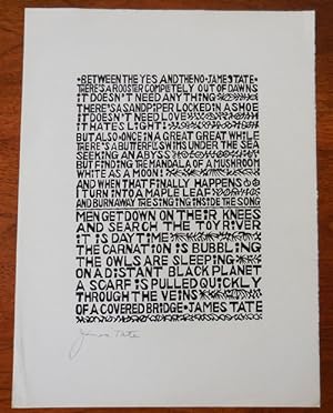 Poetry Broadside (Between The Yes and The No. [with] Men Get Down On Their Knees) Signed