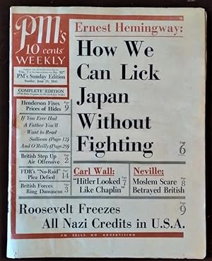 How We Can Lick Japan Without Fighting in PM New York Daily, Sunday Edition, June 15, 1941