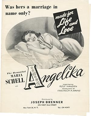 Angelika [Affairs of Dr. Holl] (Original pressbook for the US release of the 1951 German film)