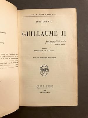 Guillaume II. Traduction de P. Lebrun.