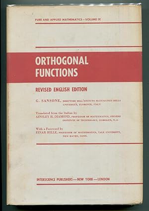Orthogonal Functions (Pure and Applied Mathematics Volume IX)