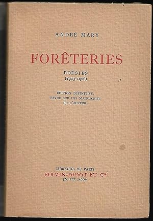 FORÊTERIES - poésies(1903-1906)