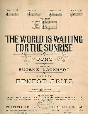 The World is Waiting for the Sunrise Song - Vintage Sheet Music