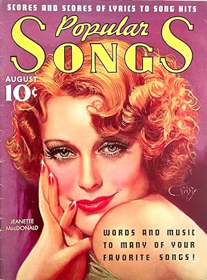 Popular Songs magazine August 1936 (Jeanette MacDonald cover)