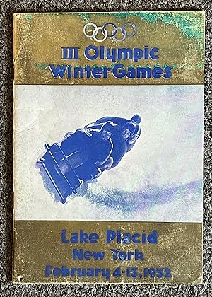 [Program] III Olympic Winter Games: Lake Placid, New York, February 4-13, 1932
