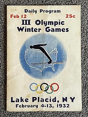 Lake Placid, NY III Winter Olympic Daily Program, February 12, 1932