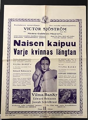 Vilma Banky in A LADY TO LOVE - Vintage First Screening Movie Poster 1930
