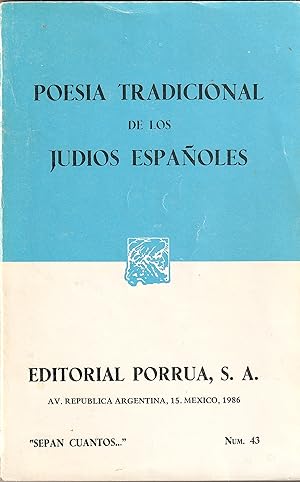 Poesia tradicional de los Judios Espanoles