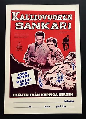 John Wayne in BORN TO THE WEST/HELL TOWN - Vintage Movie Tour Poster