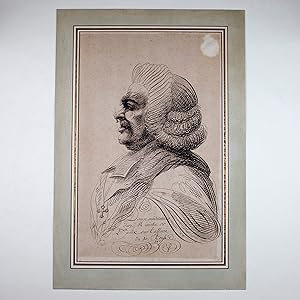 Portrait calligraphié dÉtienne-Charles de Loménie de Brienne, exécuté peu de temps après la chut...