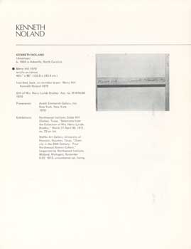Kenneth Noland. 1970: Kenneth Noland (artist)