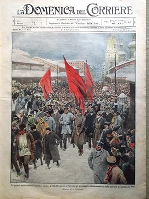 La Domenica del Corriere 1 Febbraio 1914 Gambardella Tiberina Leonardo Albania