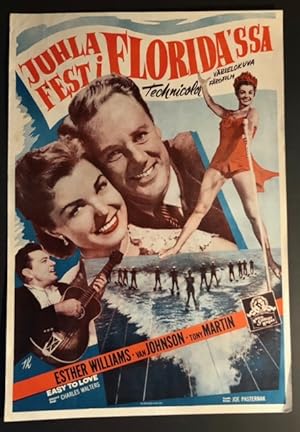 Esther Williams in EASY TO LOVE, AN Original First Screening Movie Poster