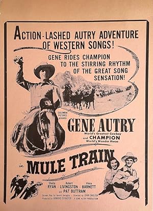 Gene Autry, World's Greatest Cowboy and Champion, World's Wonder Horse in Mule Train [vintage mov...