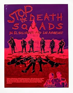 1987 STOP DEATH SQUADS IN EL SALVADOR & LOS ANGELES Poster by Fireworks Graphics