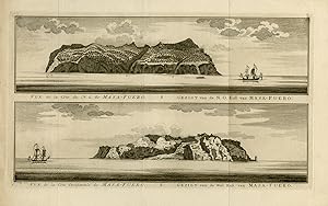 Antique Print-Topography-View of Alejandro Selkirk Island-Chile-Schley-1765