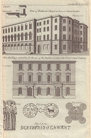 Fig 1. New Buildings at Dublin, for the use of the Dublin Society & the Grand Canal Company. Fig ...