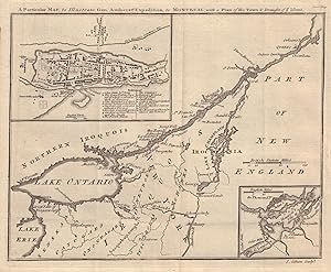 A Particular Map to Illustrate Gen. Amherst's Expedition to Montreal; with a Plan of the Town & D...