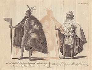 A New Zealand Warrior in his proper dress completely, armed according to their manner. A Native o...