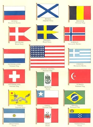 Flags; Russia Mercantile Marine; Russia Imperial Navy; Belgium National Flag; Denmark Royal Navy;...