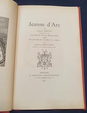 Jeanne d'Arc par André Thevet extrait de ses Vrais Pourtraits et vies des Hommes Illustres ( 1584...