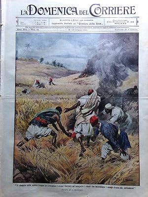 La Domenica del Corriere 14 Giugno 1914 Messico Albania Assedio Durazzo Arezzo