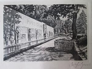 Pencil Signed Print of the Reformation Wall, Geneva