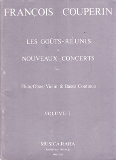 Francois Couperin. Les Gouts-Reunis ou Nouveaux Concerts V3-2BSN/PN or 3BSN/PN (Basso Continuo)