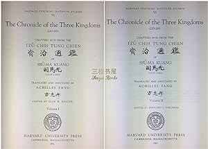 The Chronicle of the Three Kingdoms (220-265). Harvard-Yenching Institute Studies VI. Chapters 69...