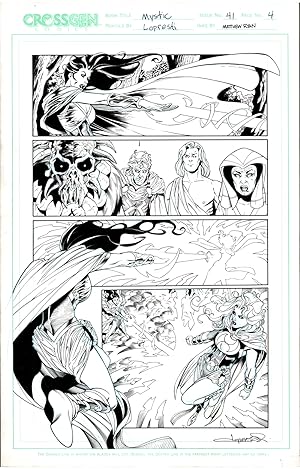 Aaron Lopresti Mystic #41 Page 4 Original Half Splash Comic Art
