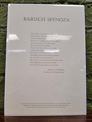 Baruch Spinoza - Broadside
