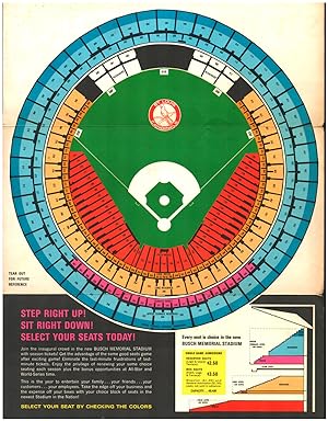 1966 Inaugural Busch Memorial Stadium Seating Chart