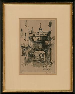 David Smith - 19th Century Etching, East Gate, Totnes