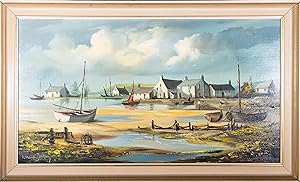 A. Dallas-Simpson - Large 20th Century Oil, Little Harbour, Cornwall