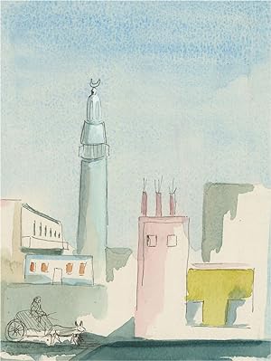 J.S. - Signed Mid 20th Century Watercolour, The City Street