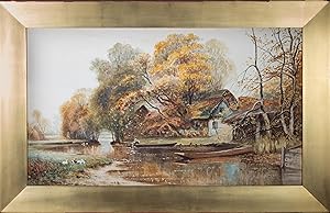 A. W. Williams - Early 20th Century Watercolour, Cottage by a River