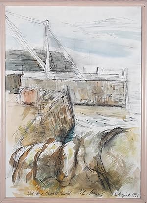Peter Fraser - 1999 Watercolour, Crail Harbour, Scotland