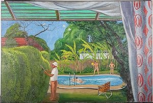 Henry N. Almond (1918-2000) - 20th Century Oil, Pool Scene