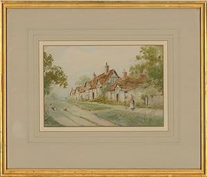 George Williams (fl.1890-1920) - Watercolour, Charlcote near Warwick
