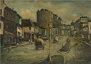 Victor Mathias - Early 20th Century Oil, The Centre Of Town